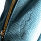 Sky Blue Leather Backpack